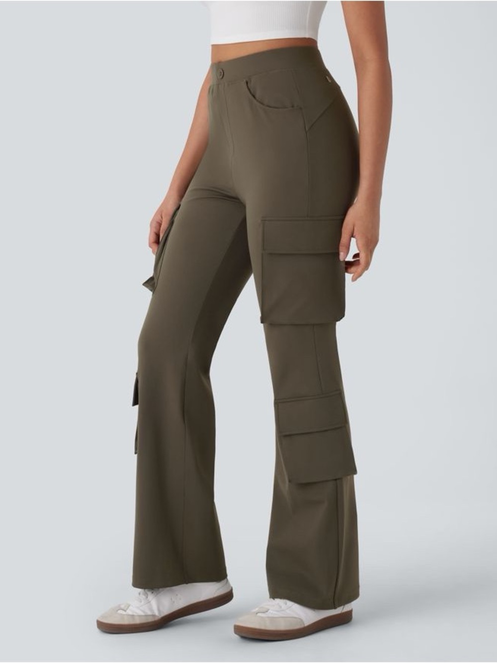 Halara Women's DayStretch High Waist
Pockets Flare Casual Cargo Pants Large